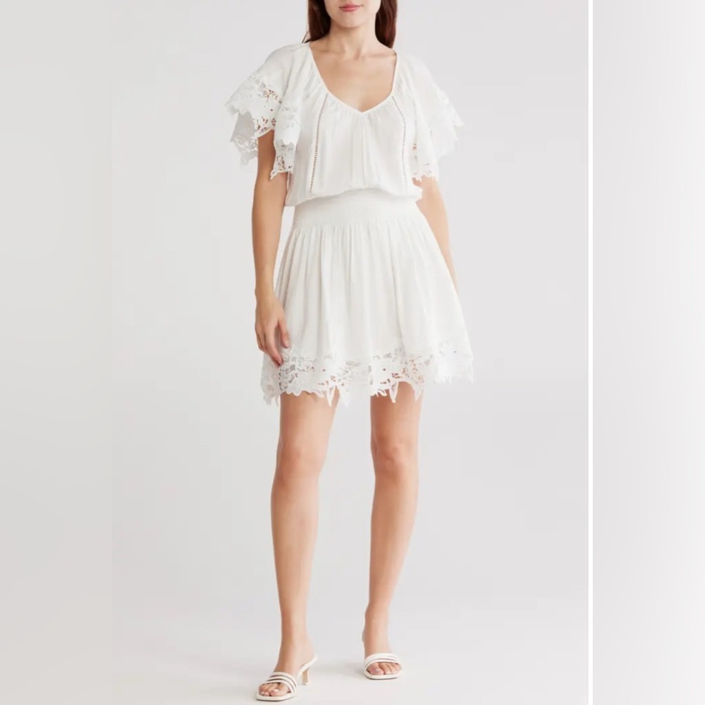 NWT‎ Ramy Brook Size S Jacy Dress White Linen